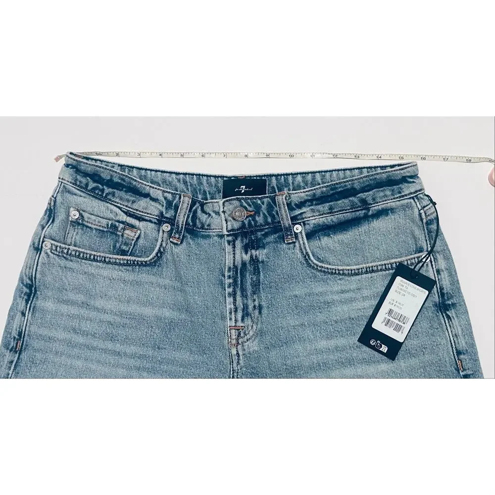 7 For All Mankind Monroe Long Denim Shorts, in Ode To. Size 28. NWT’s